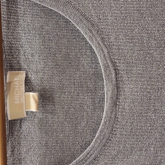 Michael Kors Silver Ribbed Fitted Tank Top - Picture 2 of 4